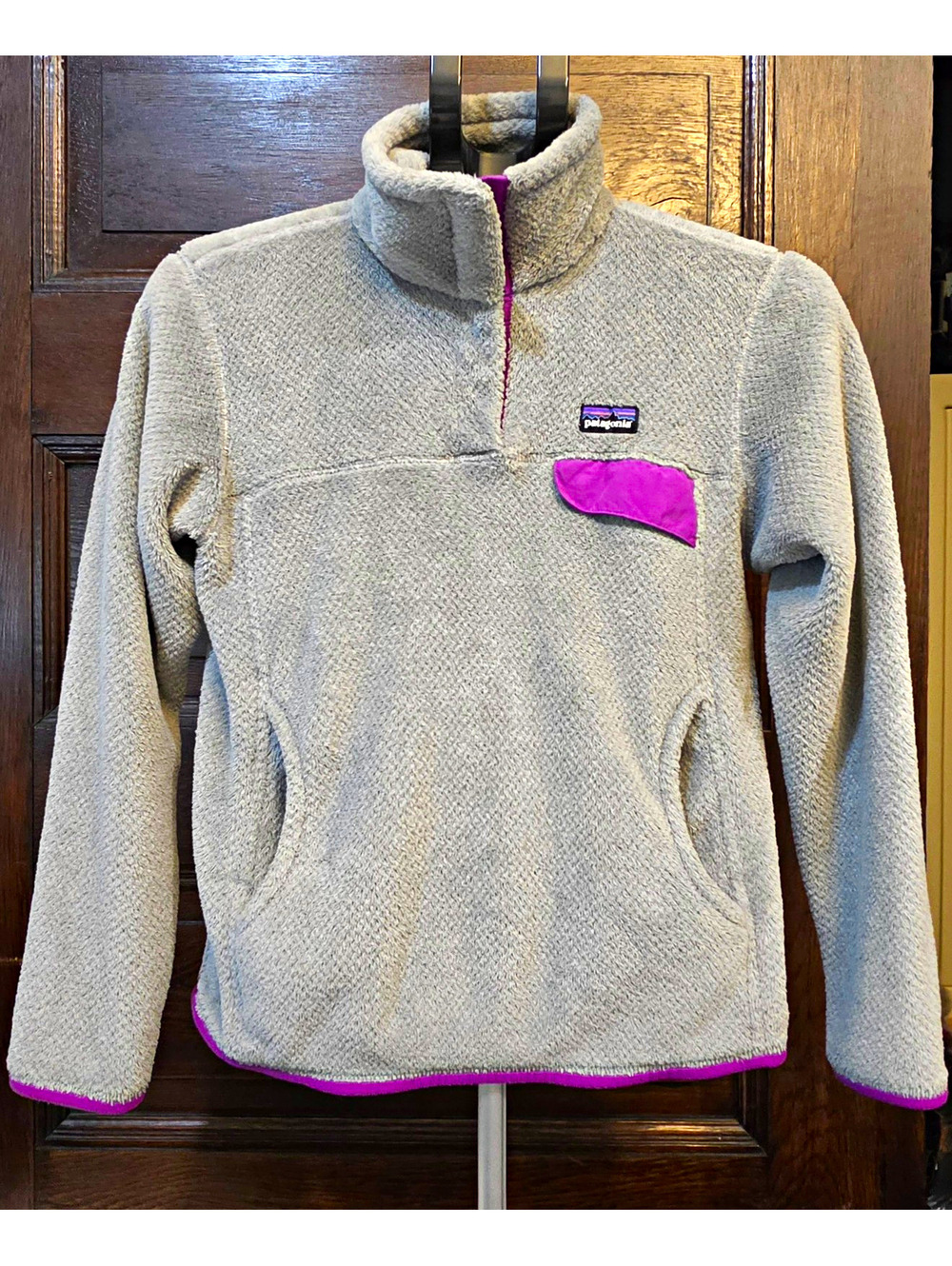 Patagonia Synchilla Women's Fleece 1/4 Zip Gray Purple Sz S